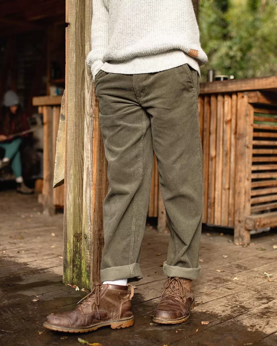 Shop Floris van Bommel Adventurer Cord Pants Dusty Olive