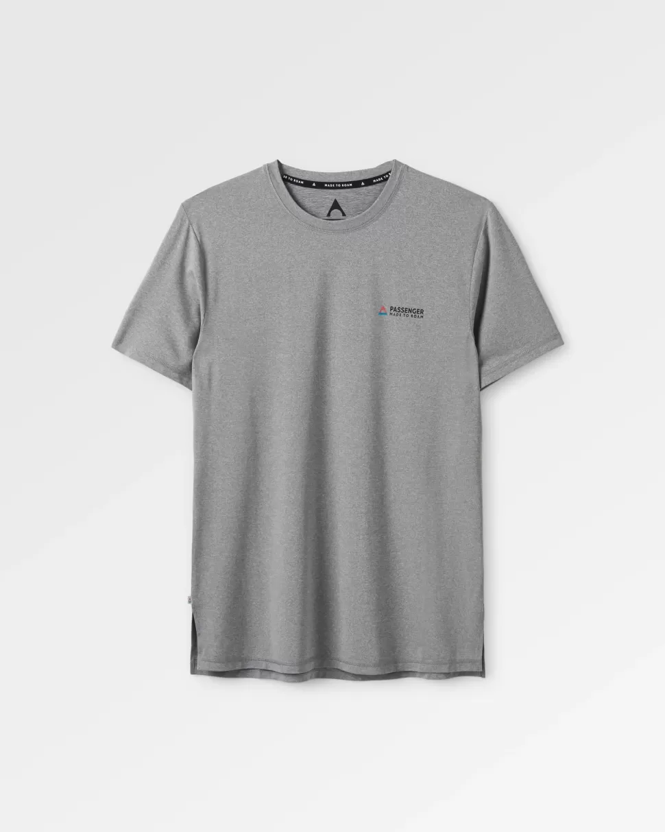 New Passenger All Day Active Recycled T-Shirt Marl Grey Marl