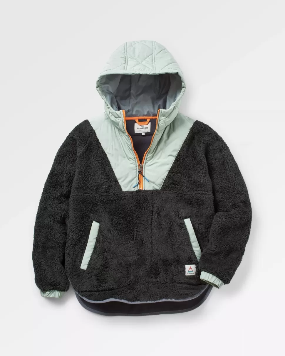 Flash Sale Passenger Beaumont Recycled Sherpa Hooded Fleece Black