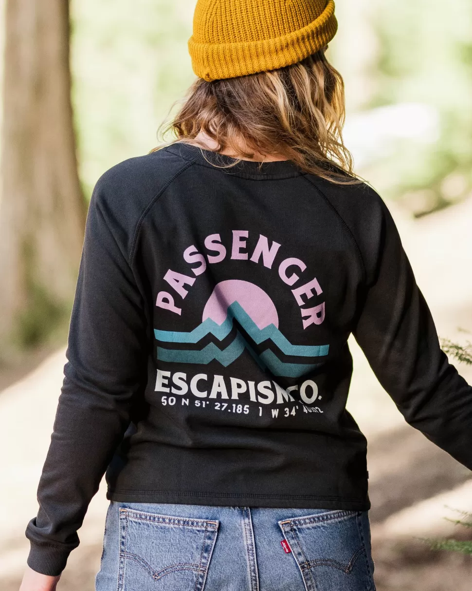 New Passenger Breathe Recycled Cotton Sweatshirt Black