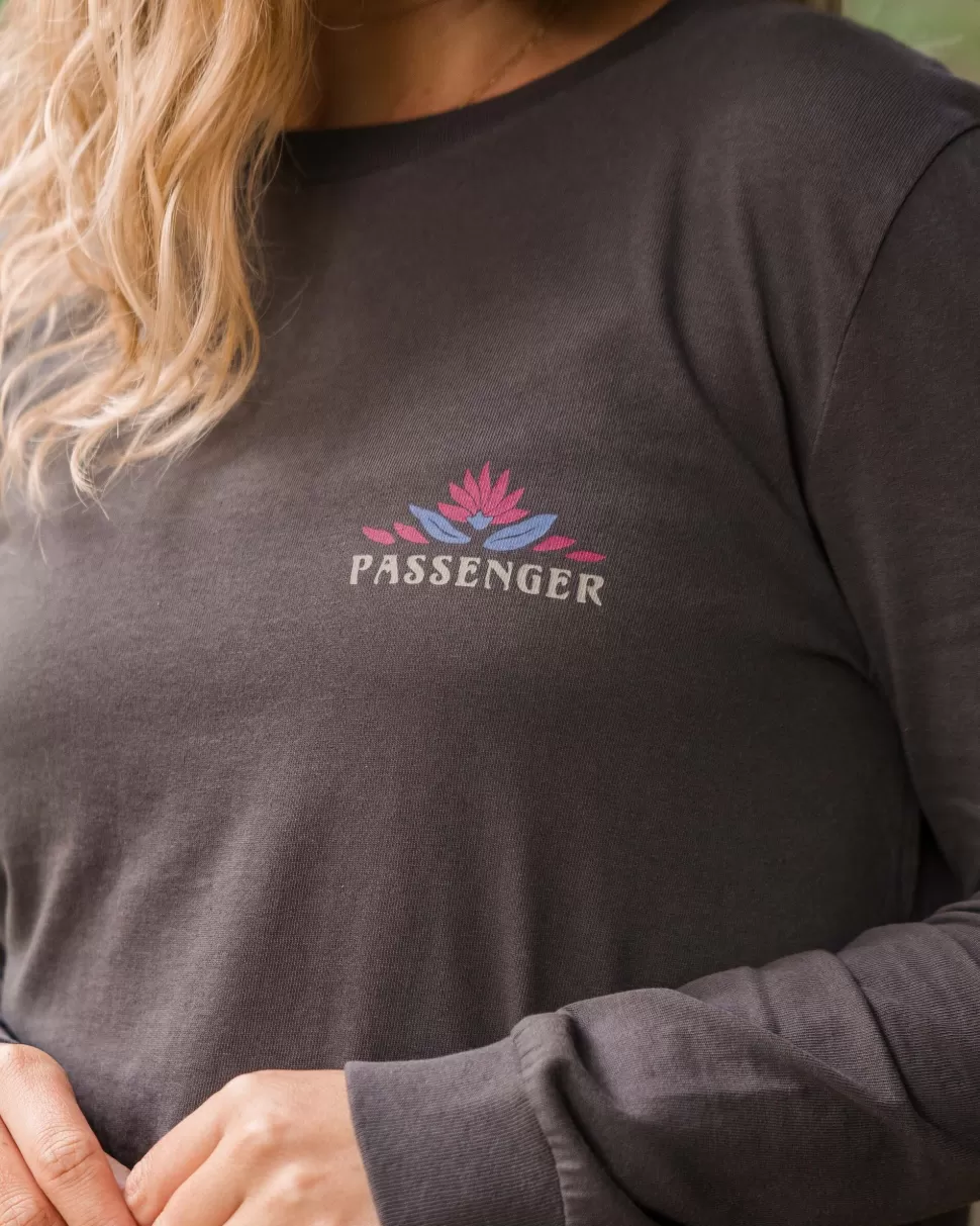 Flash Sale Passenger Bud Recycled Cotton Ls T-Shirt Charcoal