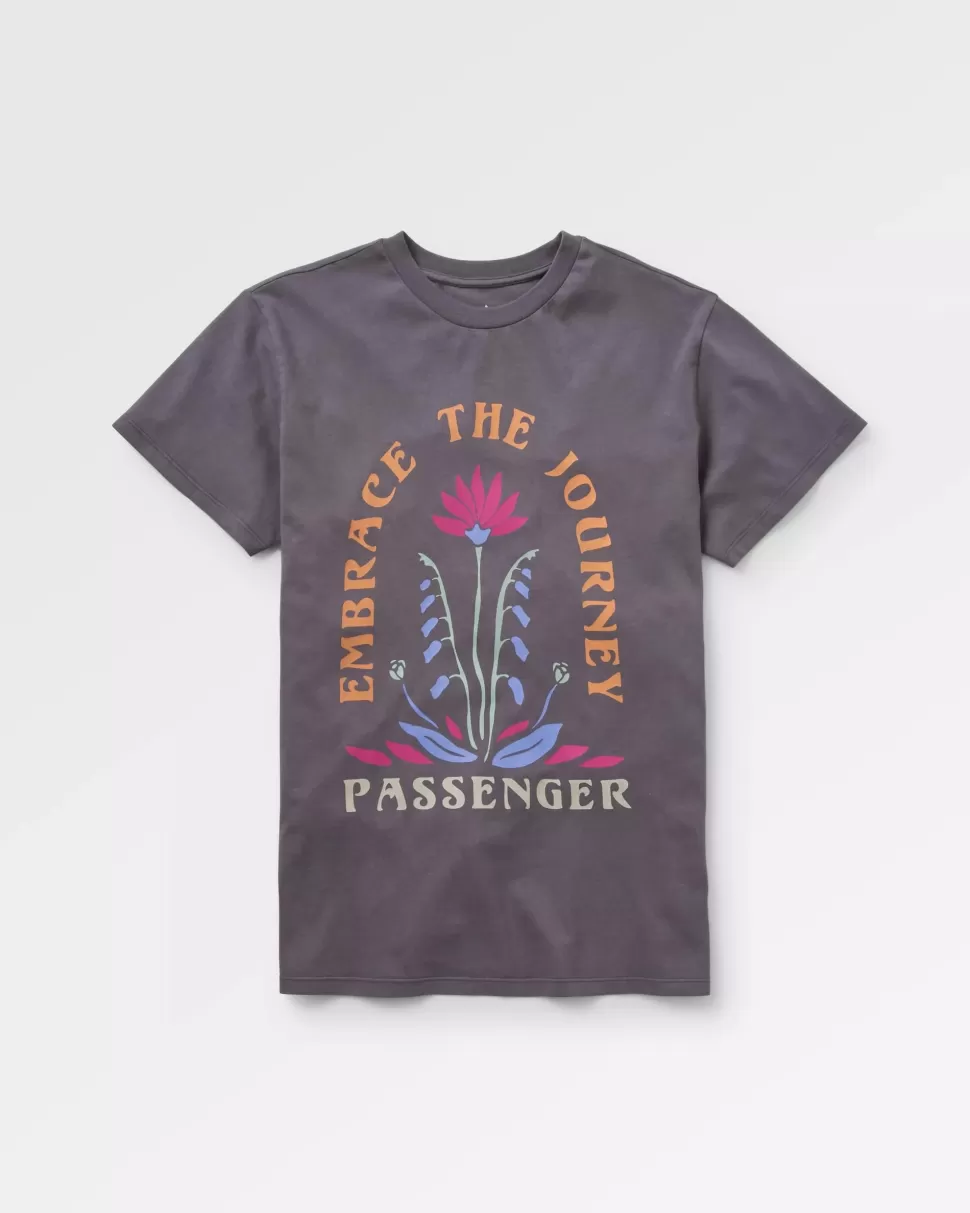 Fashion Passenger Bud Recycled Cotton Oversized T-Shirt Charcoal