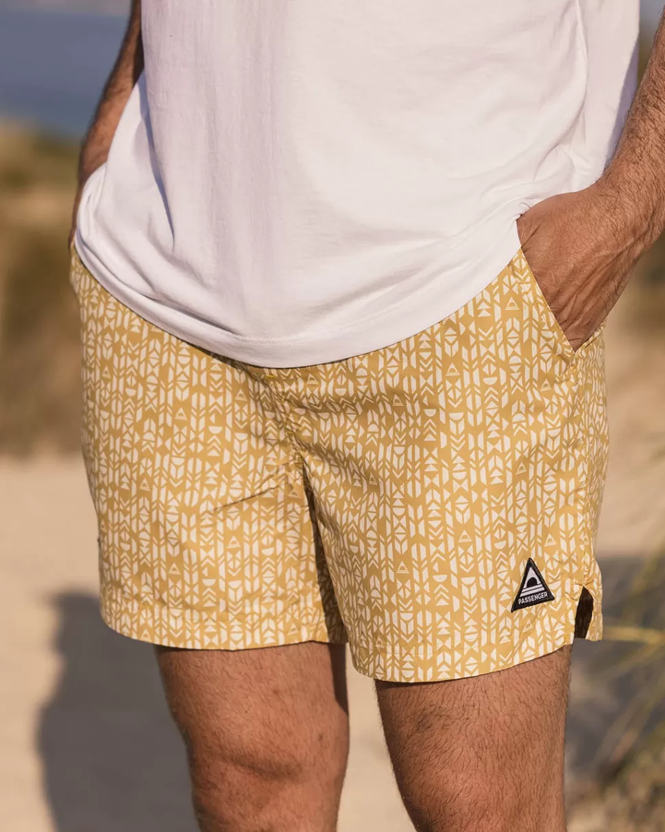 Clearance Floris van Bommel Cali Recycled Swim Short Mustard Mini Geo