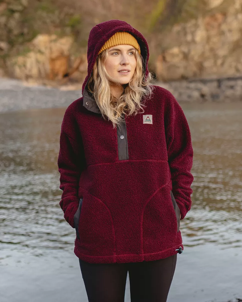 Sale Passenger Calla Hooded Recycled Polar-Lined Fleece Windsor Wine