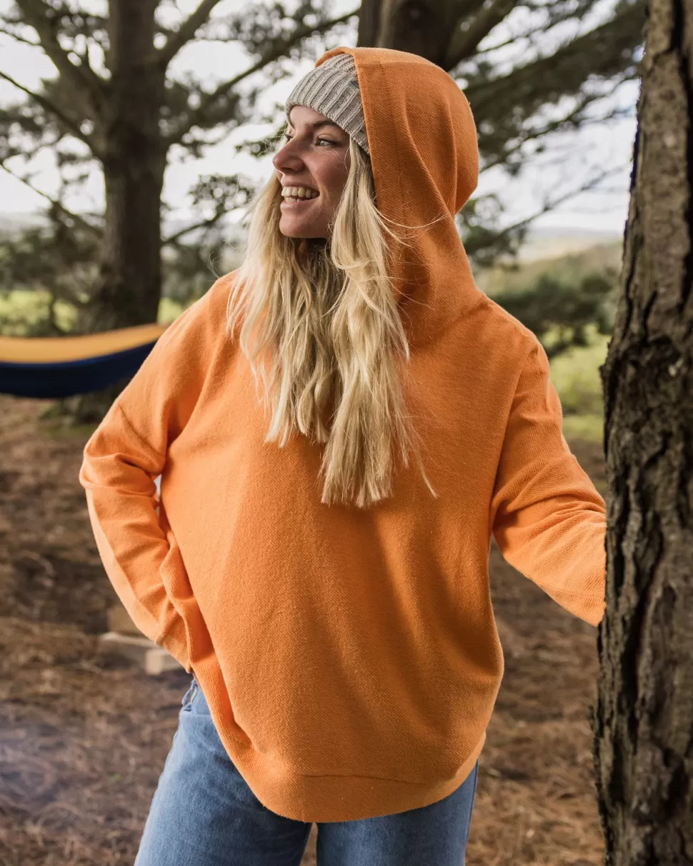 Outlet Passenger Clove Organic Cotton Textured Hoodie Apricot