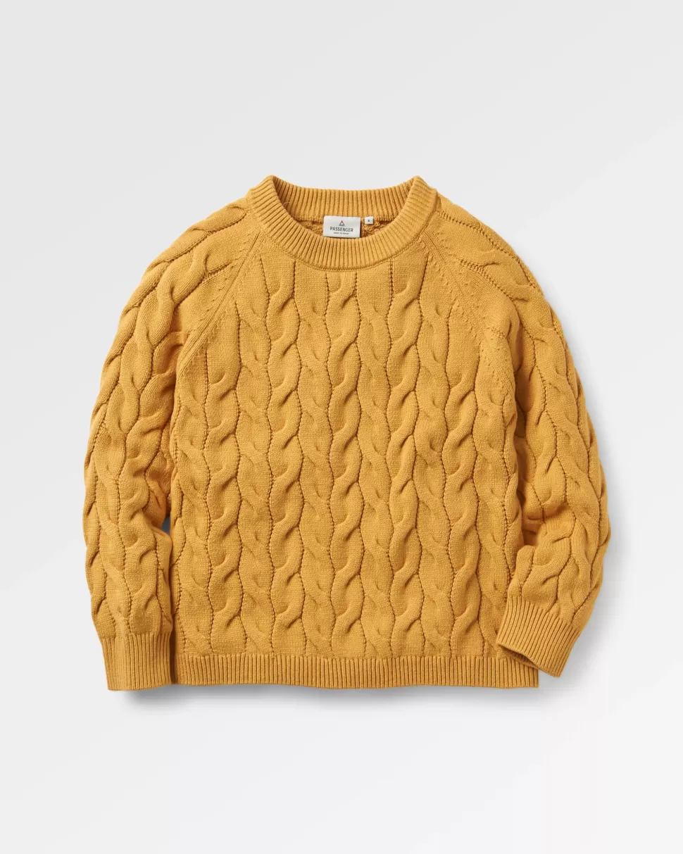 Online Passenger Comfort Organic Knitted Jumper Mustard Gold