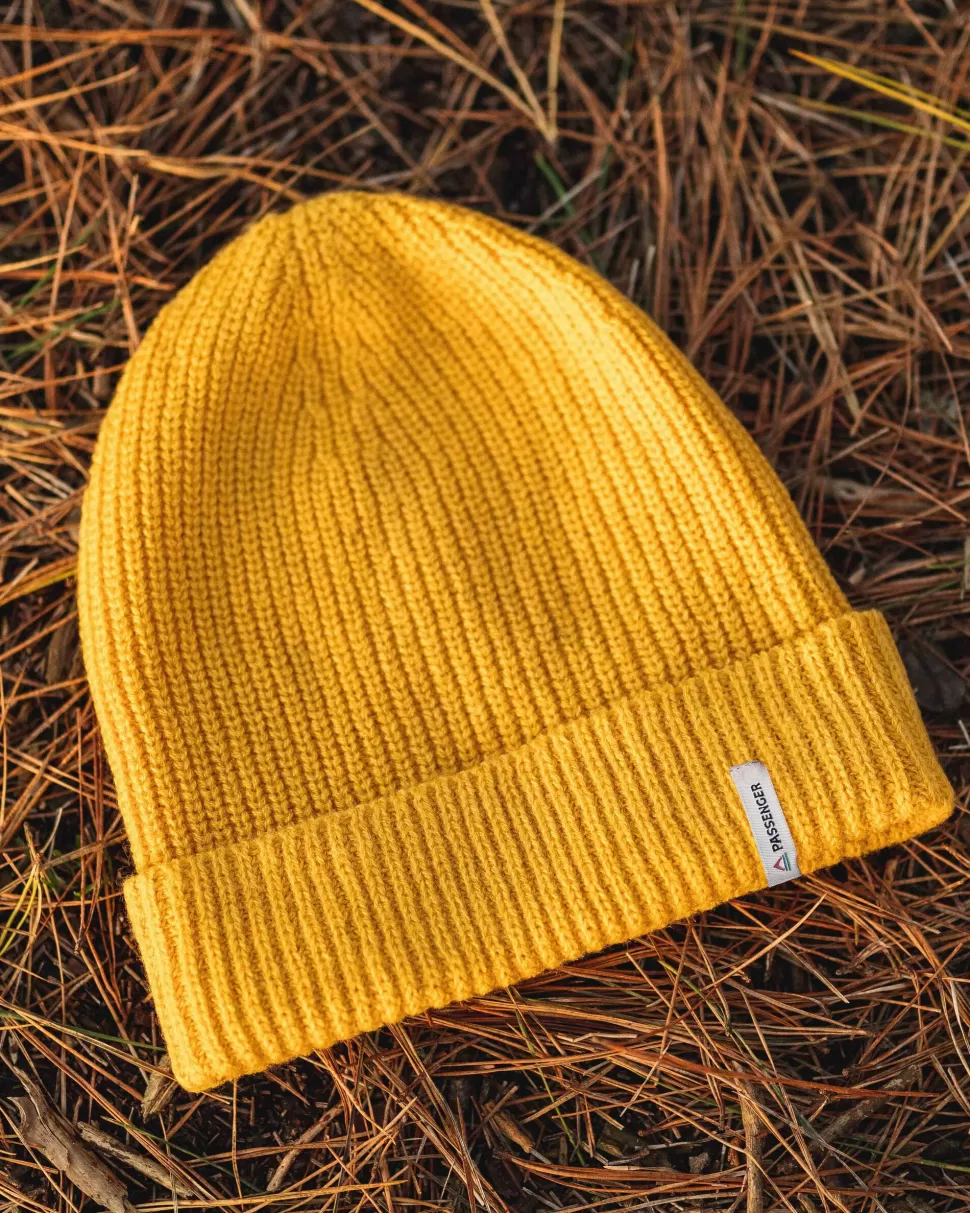 Cheap Floris van Bommel Compass Recycled 2.0 Beanie Mustard Yellow