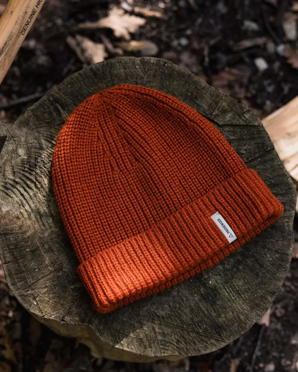 New Floris van Bommel Compass Recycled 2.0 Beanie Rust