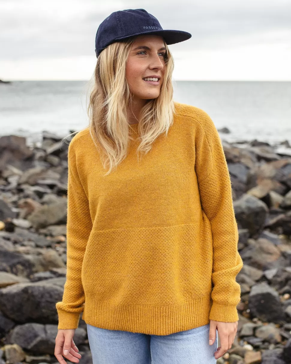 Sale Passenger Cove Recycled Knitted Jumper Amber Gold