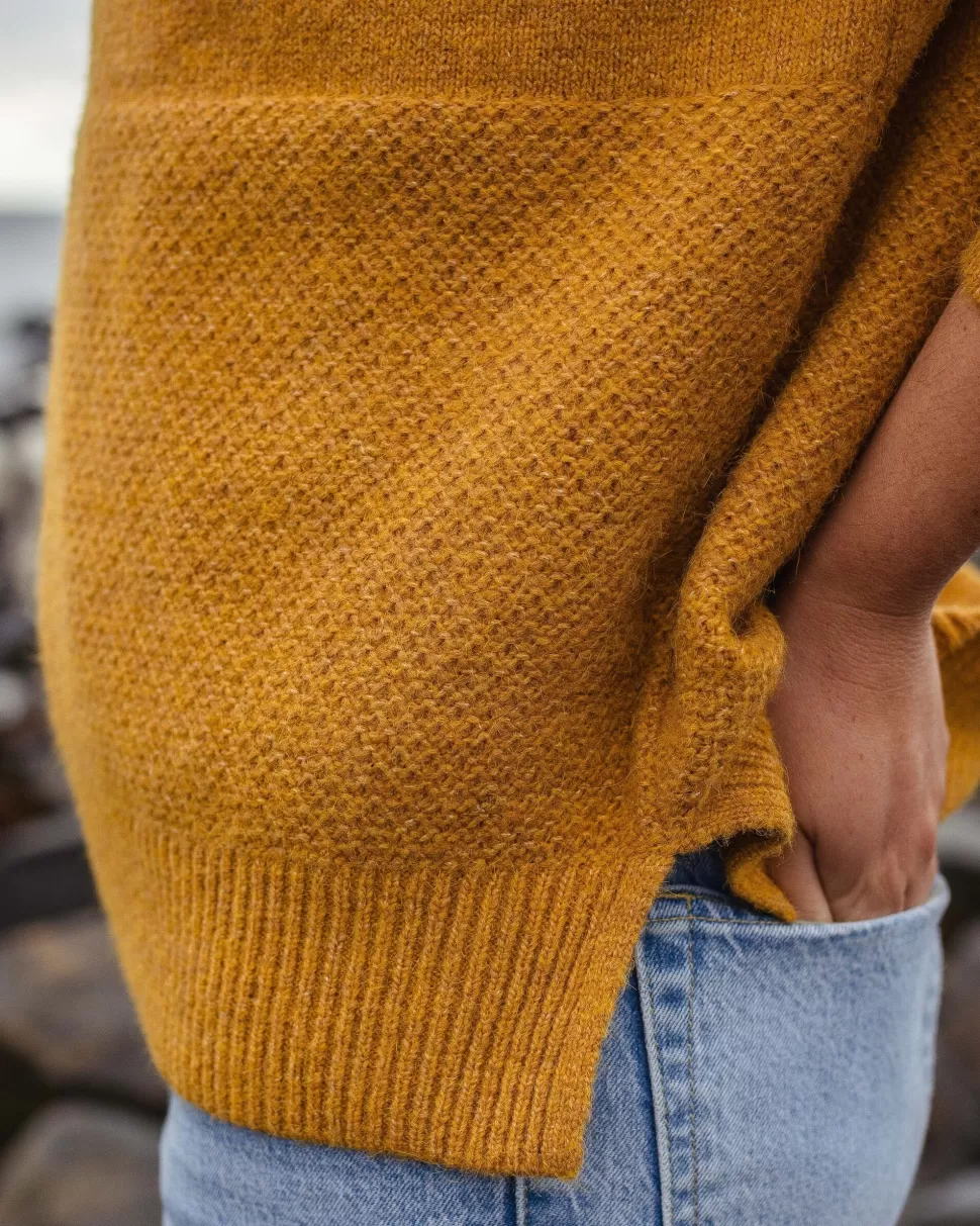 Sale Passenger Cove Recycled Knitted Jumper Amber Gold