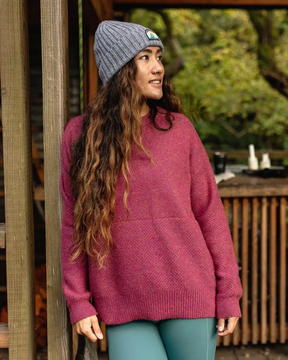 Sale Passenger Cove Recycled Knitted Jumper Rhubarb