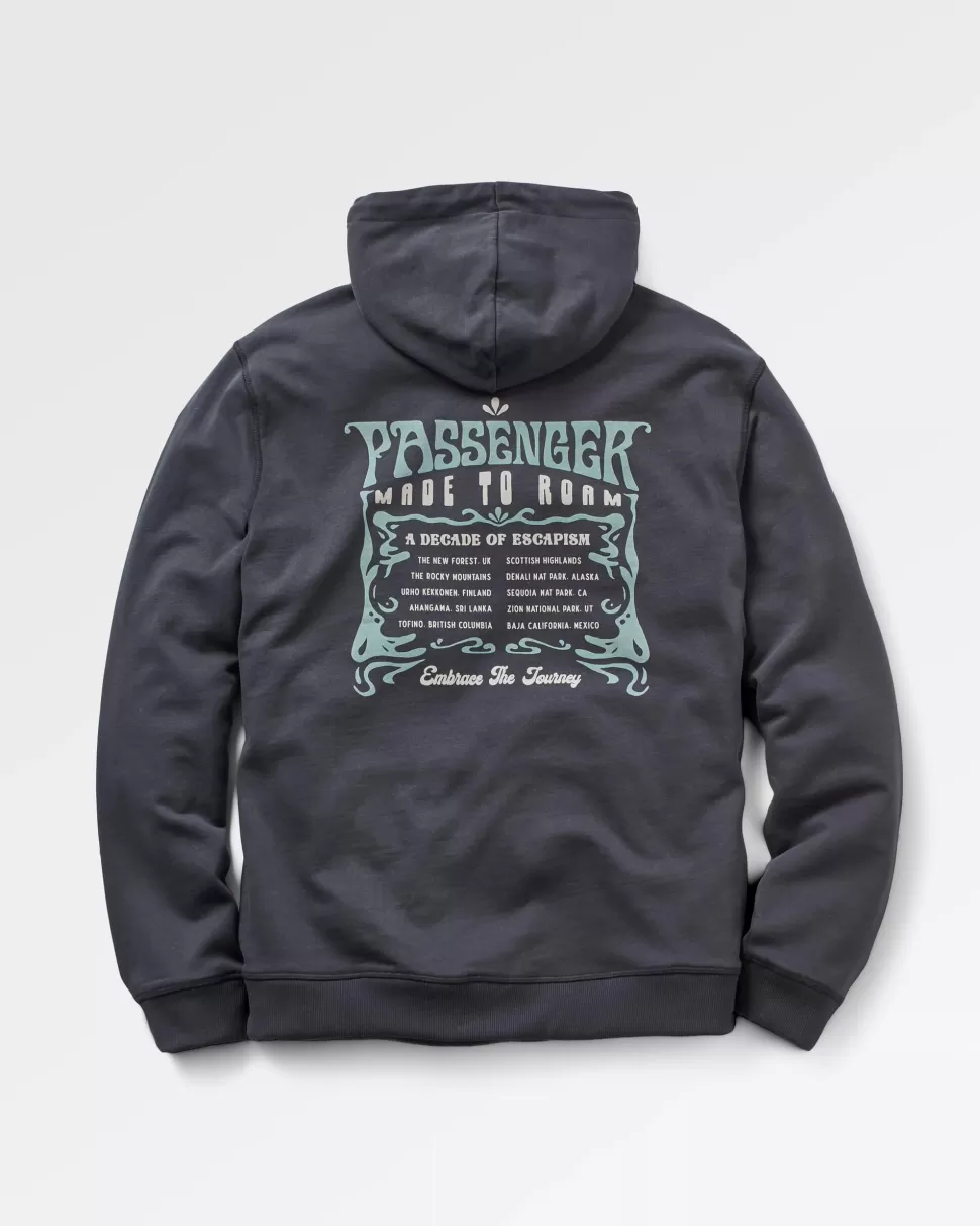 Shop Passenger Decade Recycled Cotton Hoodie Black