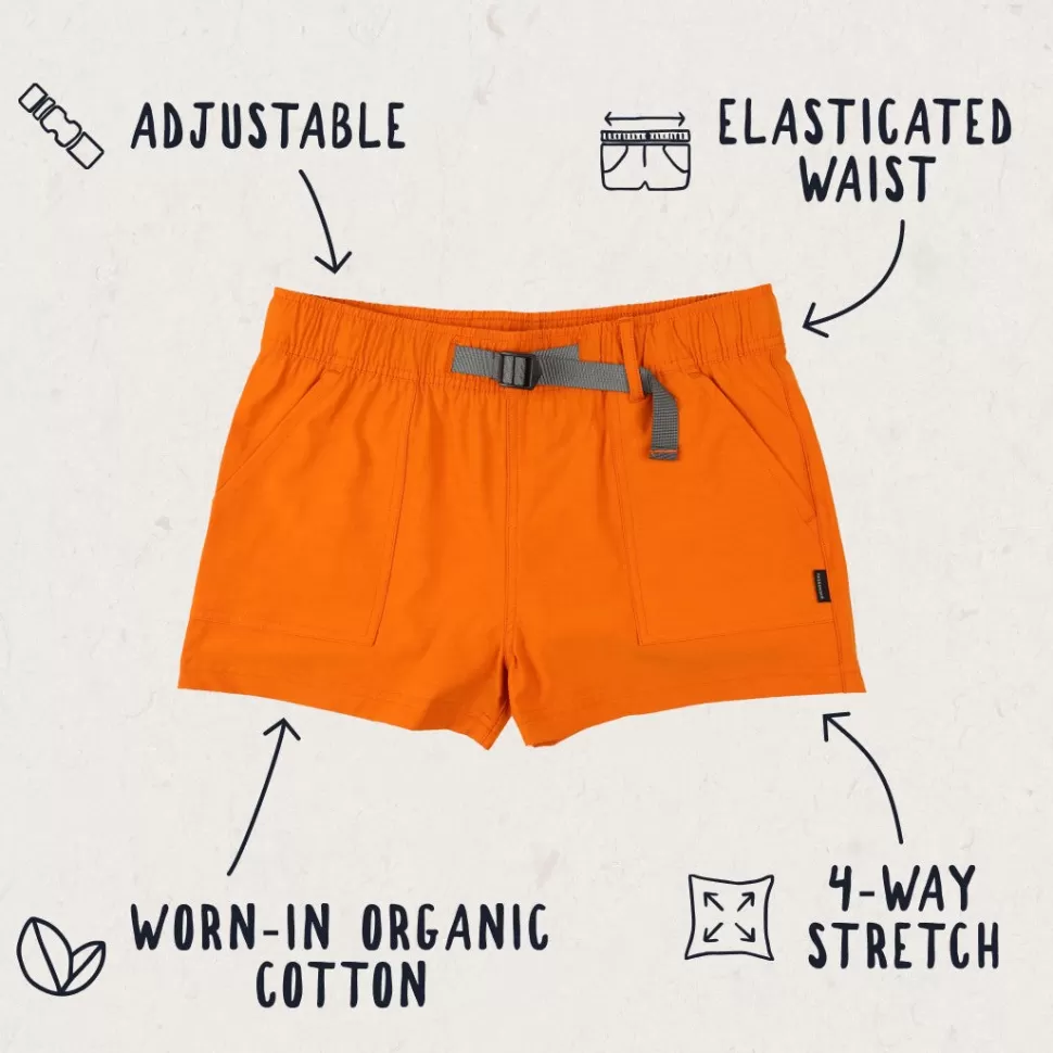 New Passenger Del Sur Hemp All Purpose Shorts Sunrise Orange