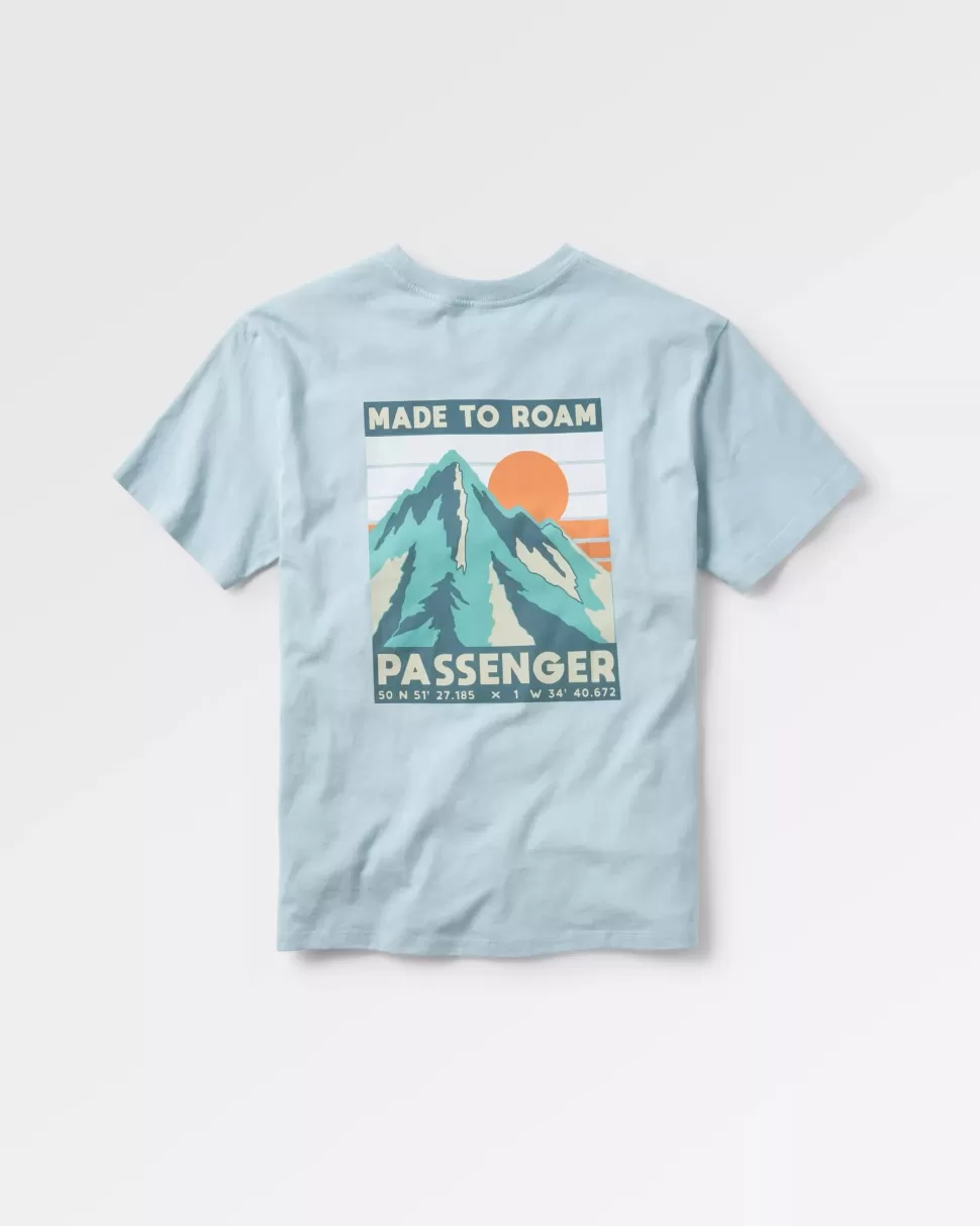 Online Passenger Distance Recycled Relaxed Fit T-Shirt Blue Fog