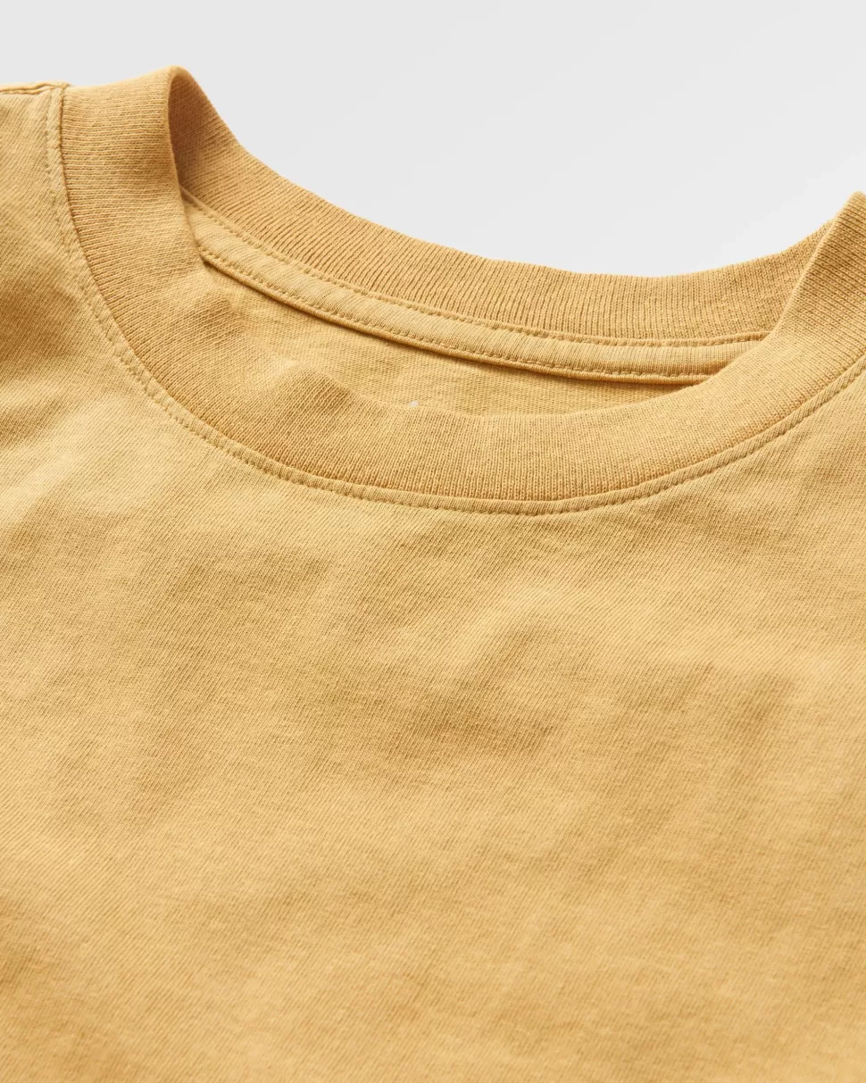 Online Passenger Elbio Recycled Relaxed Fit T-Shirt Mustard Gold