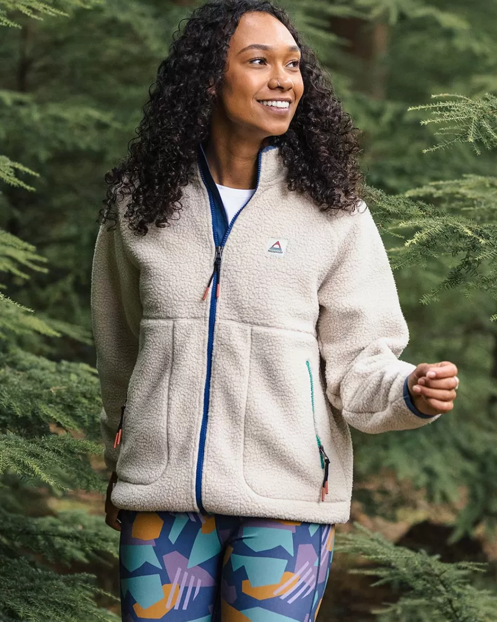 Clearance Passenger Fairbanks 2.0 Full Zip Recycled Sherpa Fleece Oatmeal