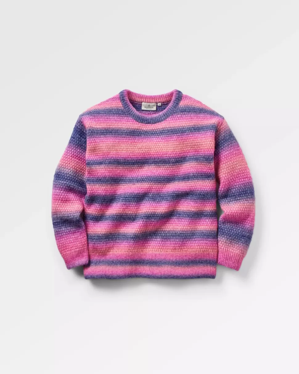 New Passenger Fika Recycled Knitted Jumper Crushed Berry Dip