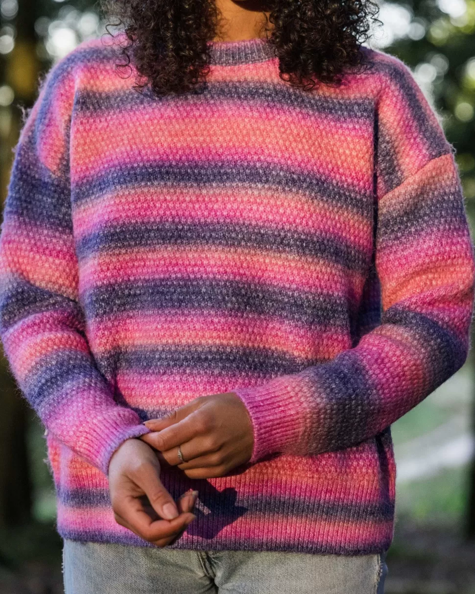 New Passenger Fika Recycled Knitted Jumper Crushed Berry Dip