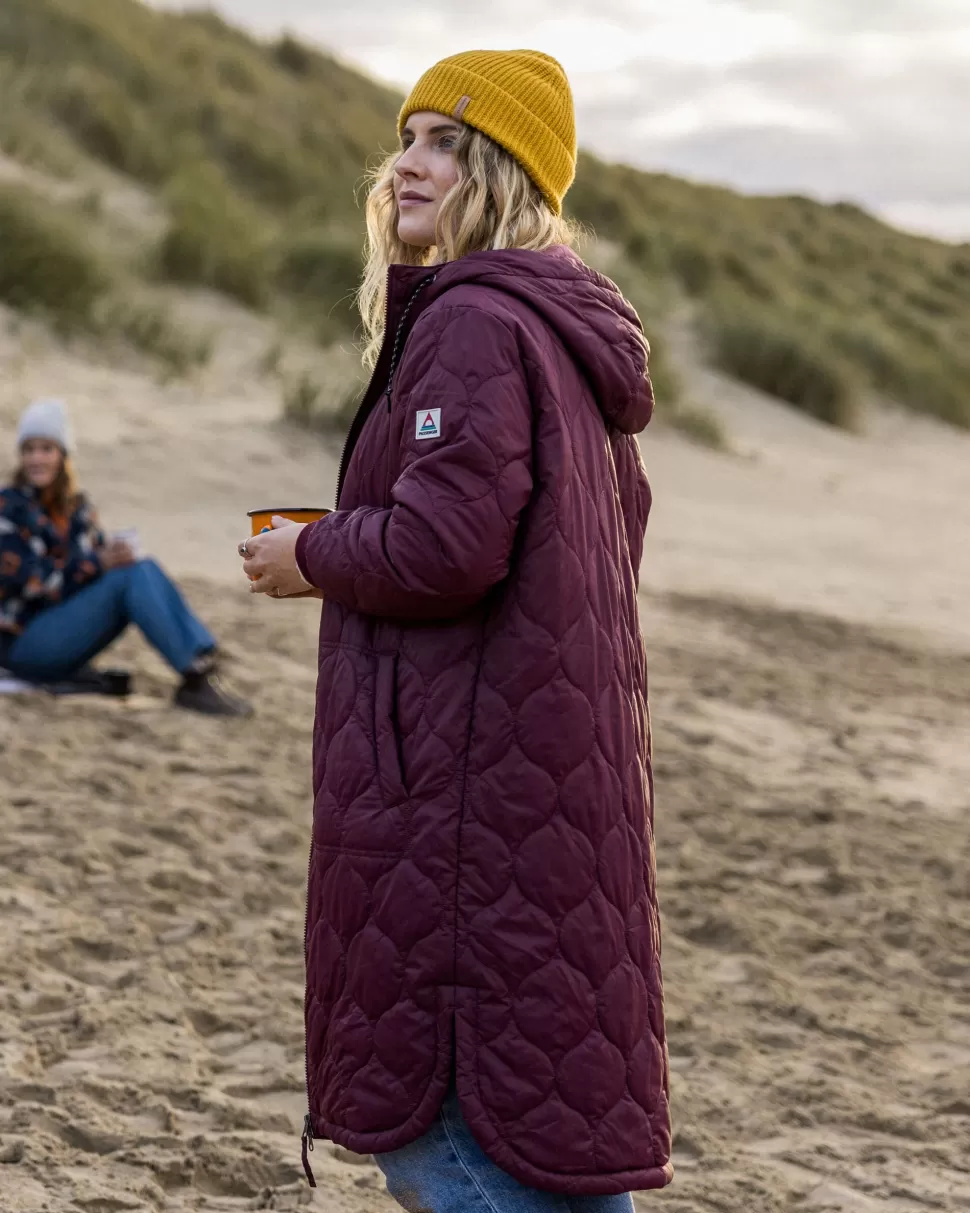 New Passenger Flora 2.0 Long Recycled Insulated Parka Wine