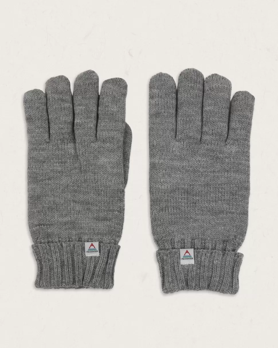 Cheap Passenger Gale Recycled Acrylic Knitted Gloves Flecked Grey Marl