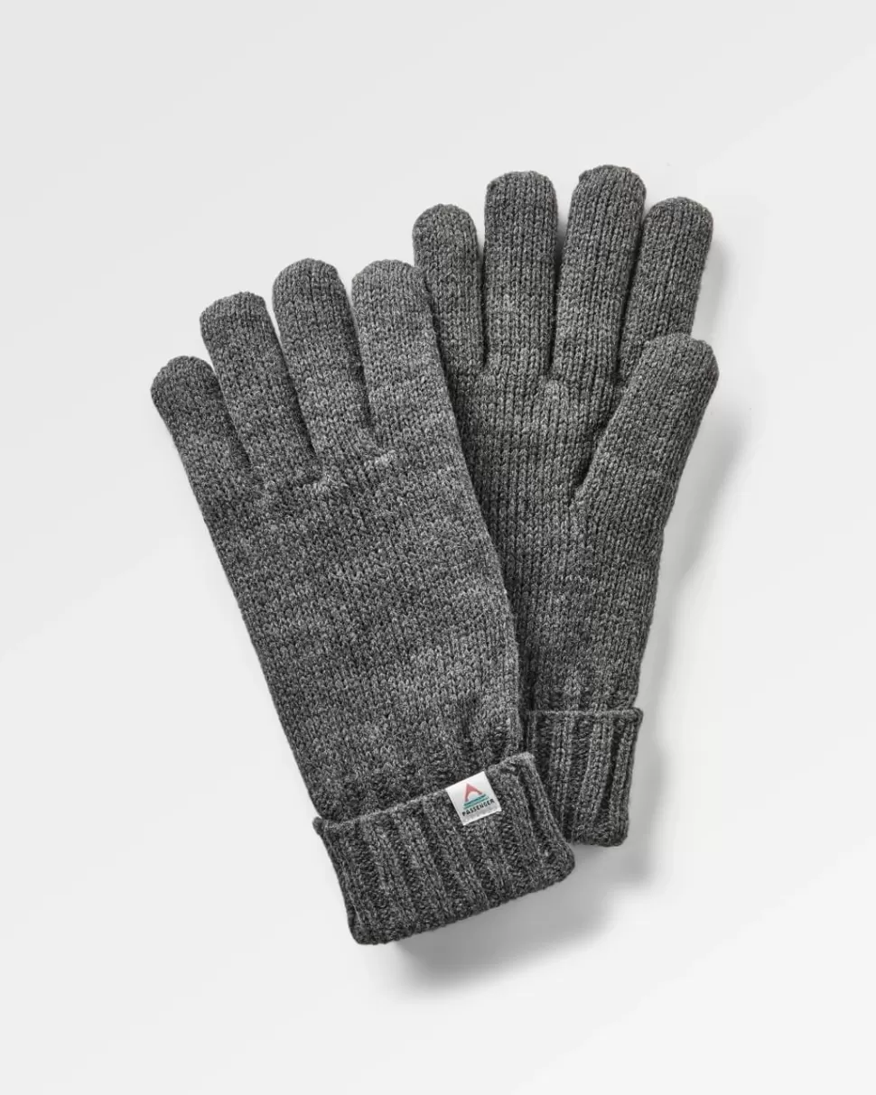 Outlet Passenger Gale Recycled Knitted Gloves Charcoal