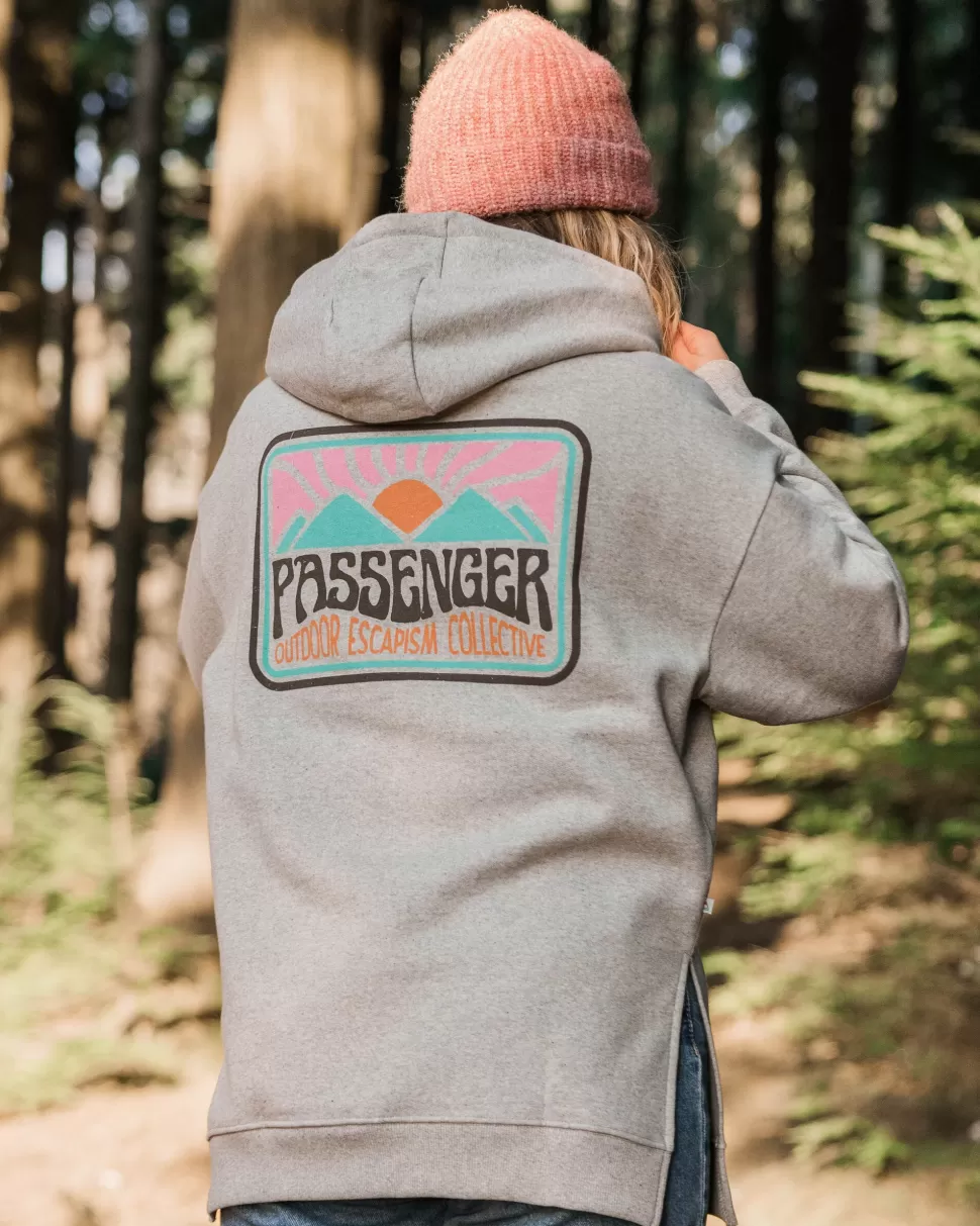 Online Passenger Golden Hour Recycled Cotton Hoodie Grey Marl