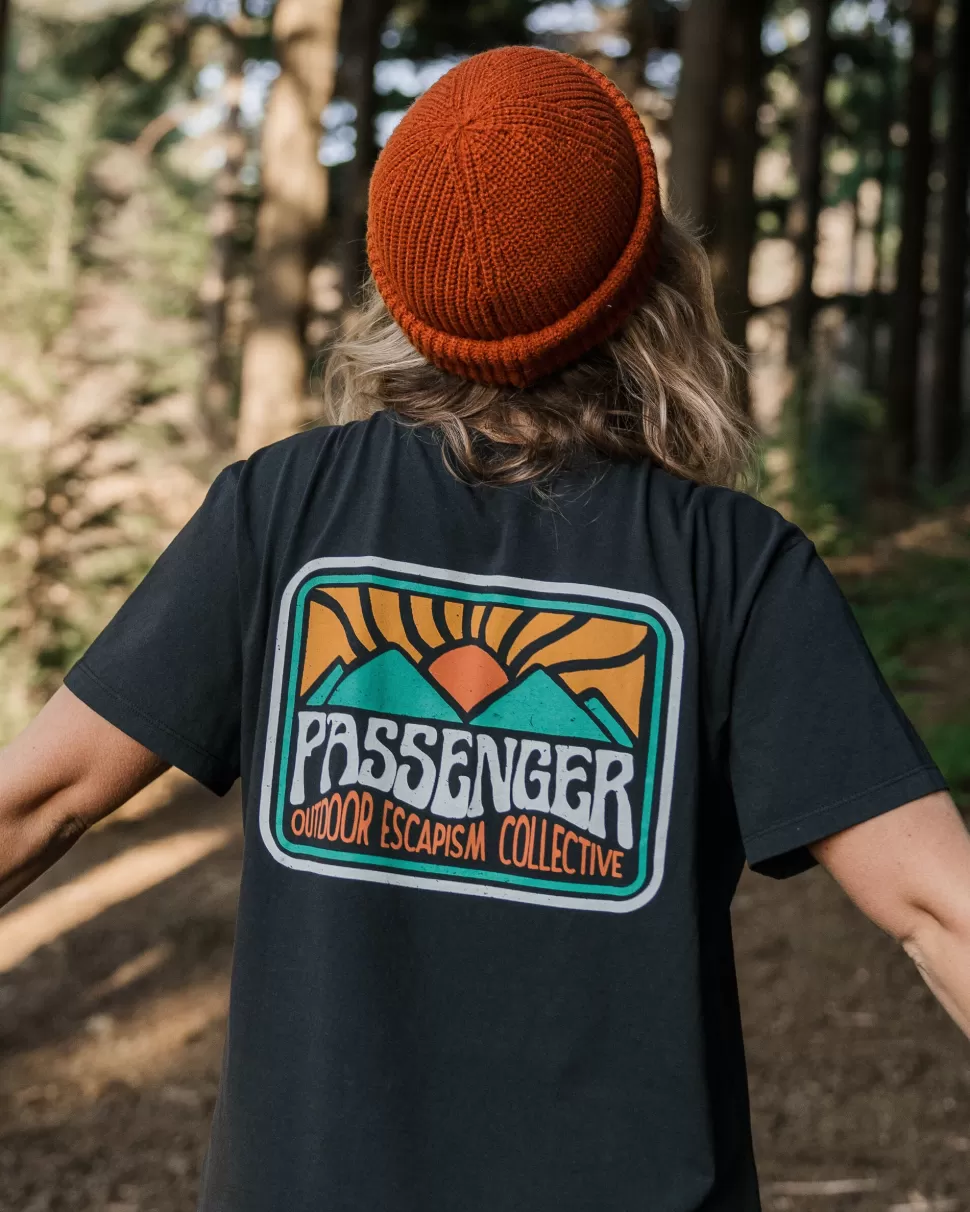 Hot Passenger Golden Hour Recycled Cotton Oversized T-Shirt Black