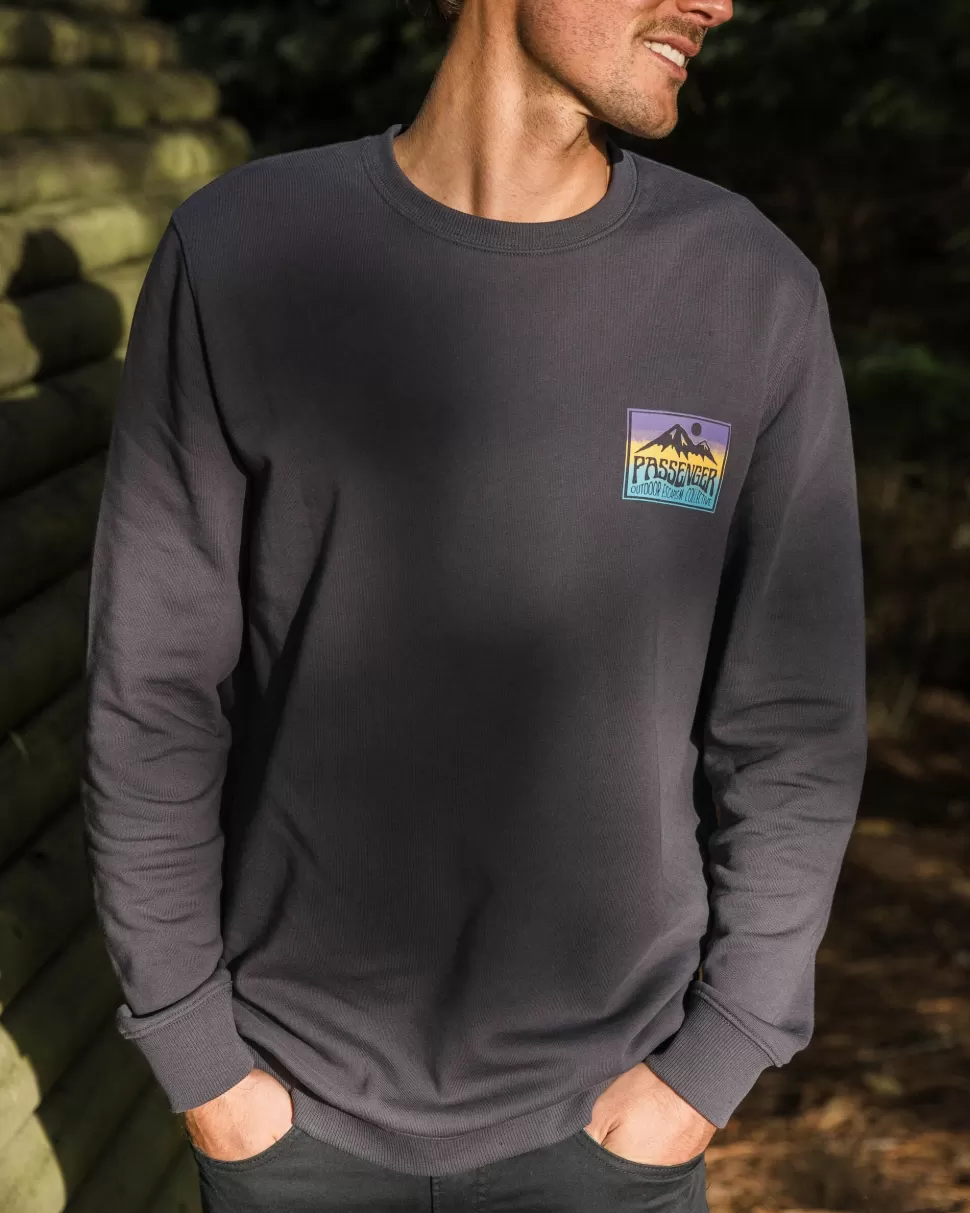 Outlet Passenger Grounded Organic Cotton Sweatshirt Charcoal