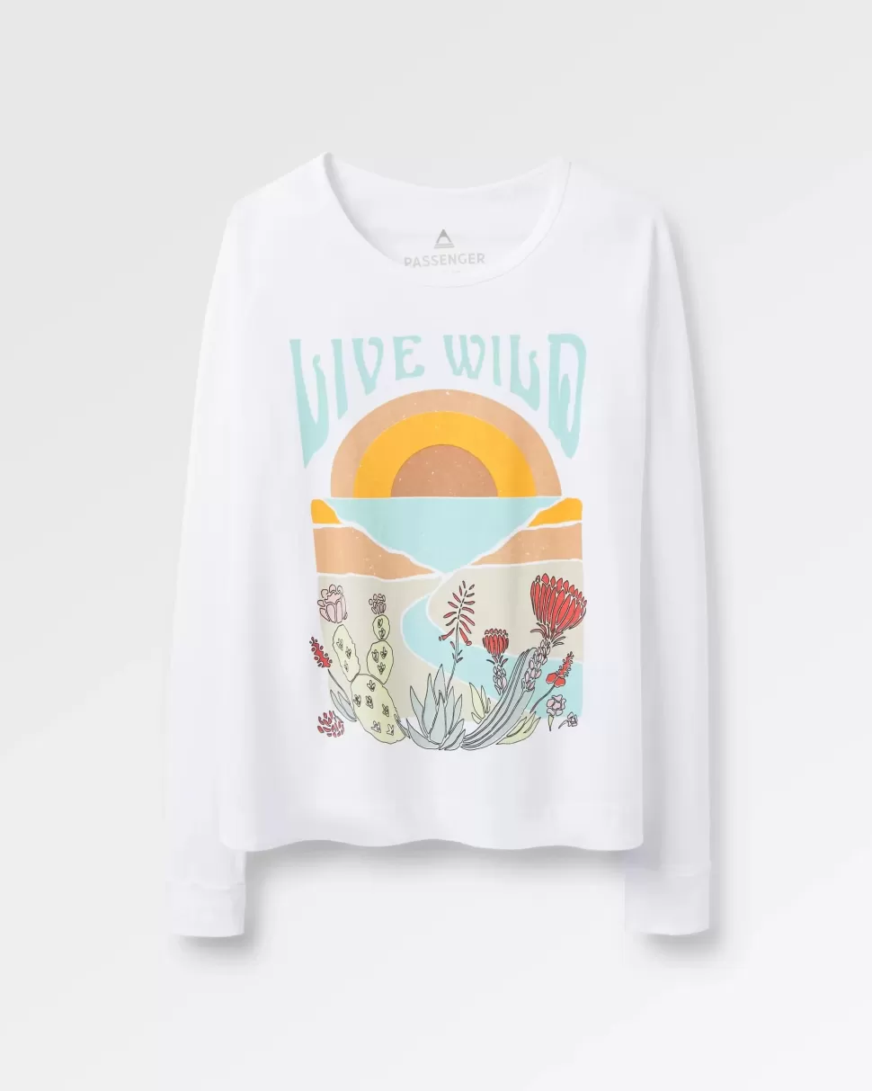 Online Passenger Live Wild Recycled Cotton LS T-Shirt White