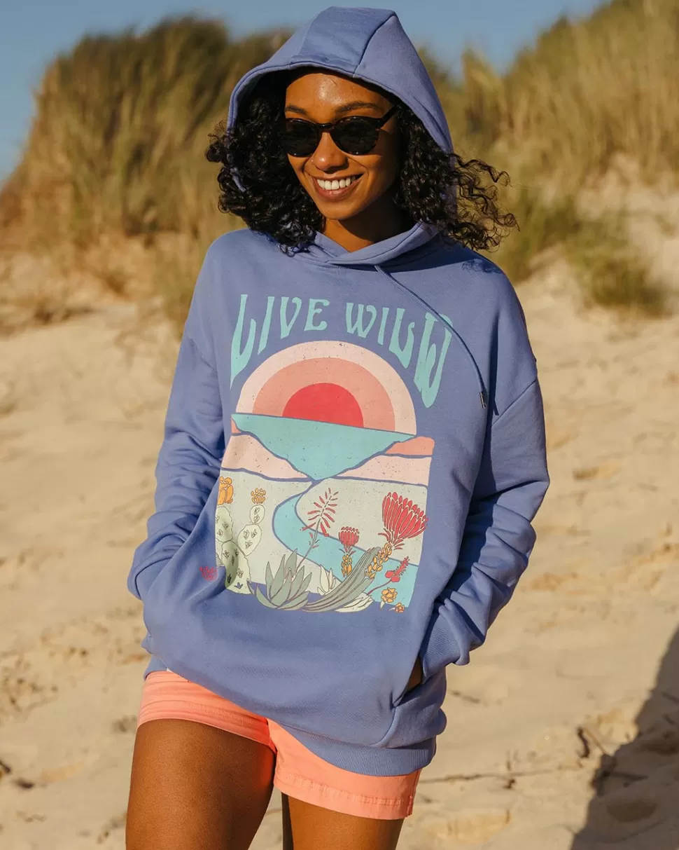 Shop Passenger Live Wild Recycled Cotton Oversized Hoodie Baja