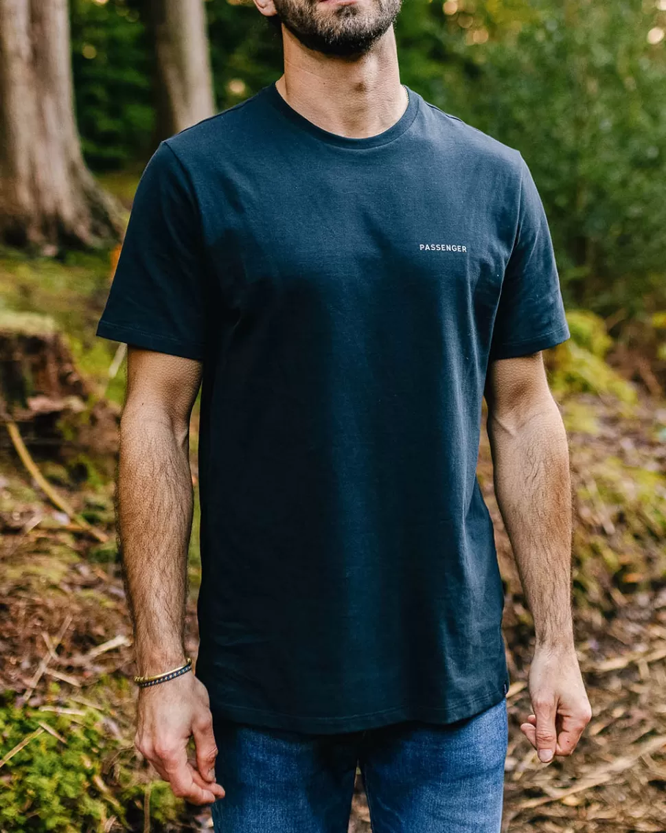 Outlet Passenger Made To Roam Recycled Cotton T-Shirt Deep Navy