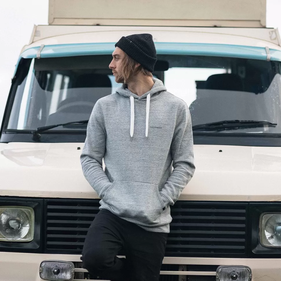 Hot Passenger Made To Roam Recycled Hoodie Grey Marl