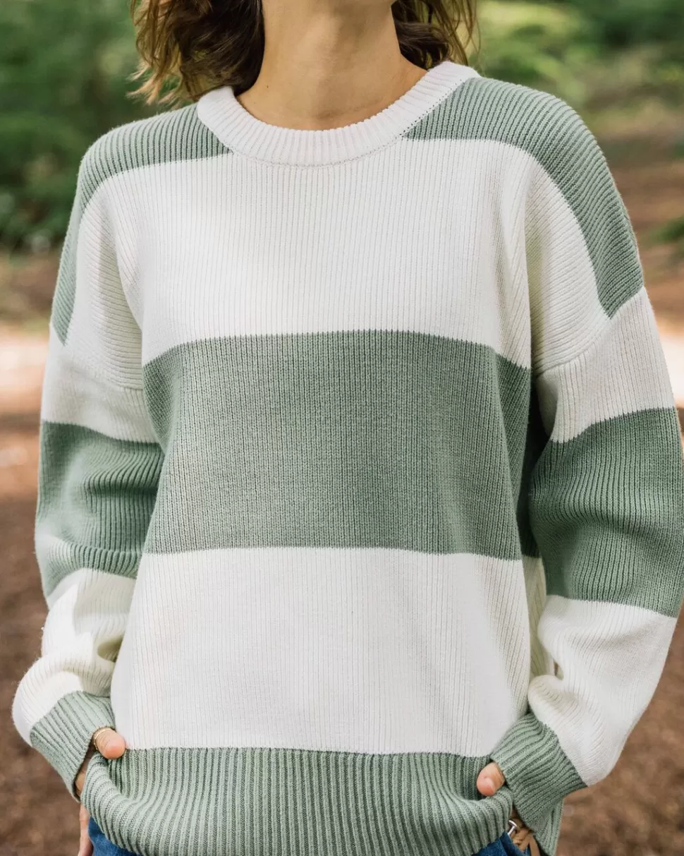 Best Sale Passenger Moments Organic Oversized Knitted Jumper Pistachio Stripe