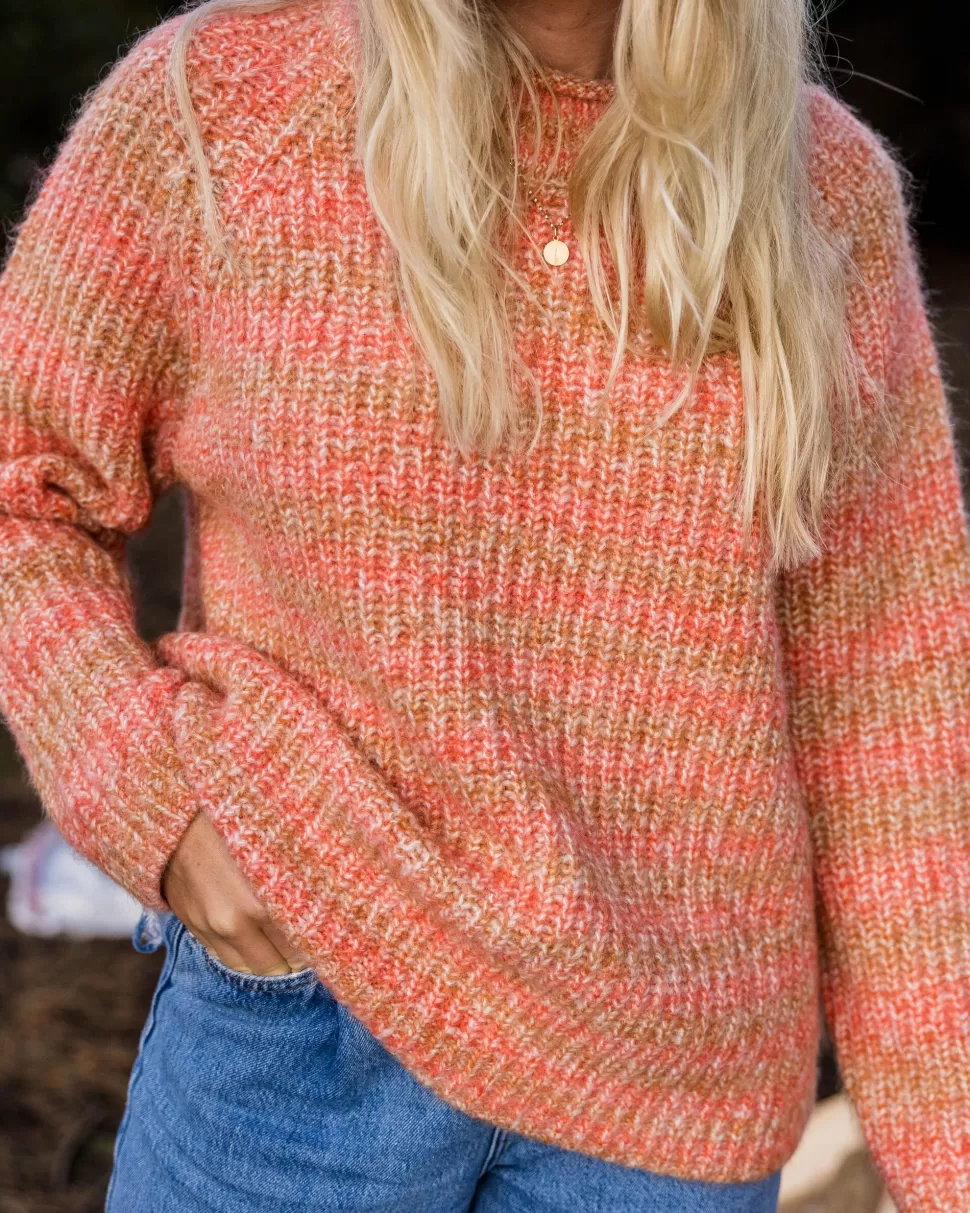 Flash Sale Passenger Mountainside Mock Neck Recycled Knitted Jumper Apricot