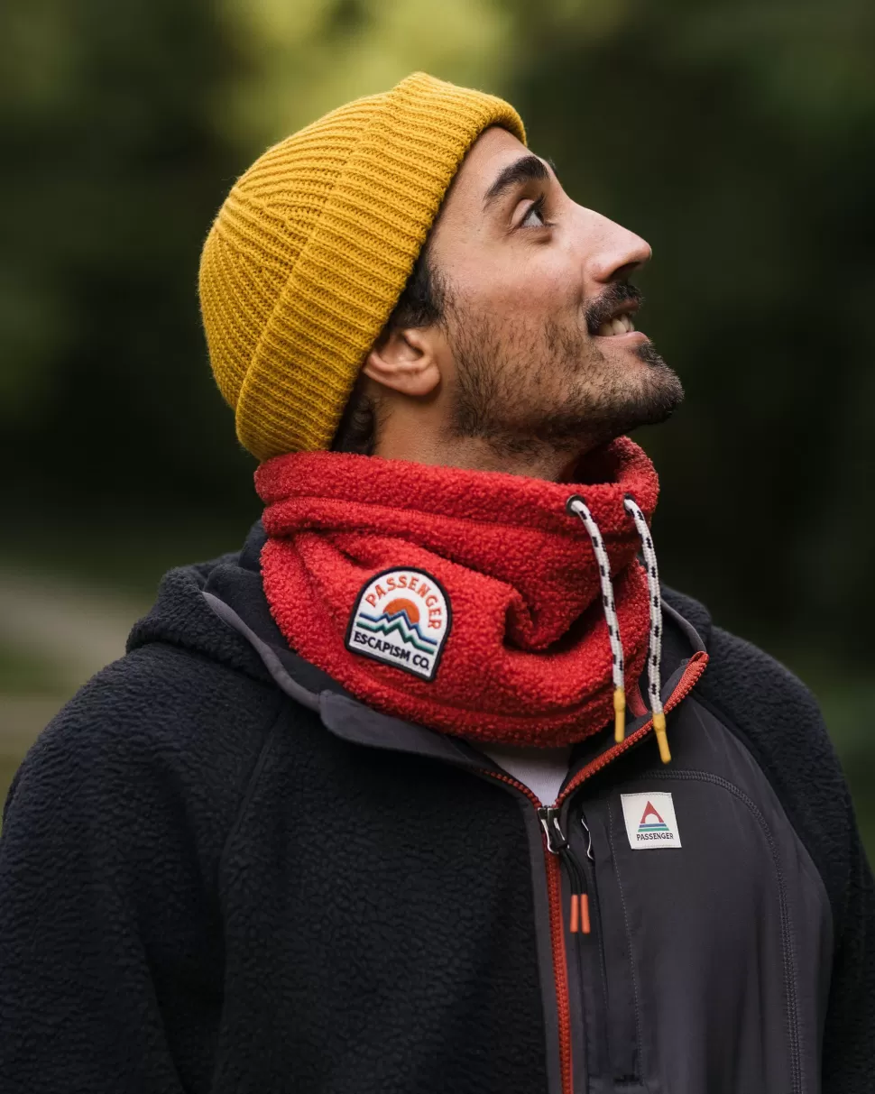 Clearance Passenger Mulled Recycled Sherpa Fleece Snood Cardinal