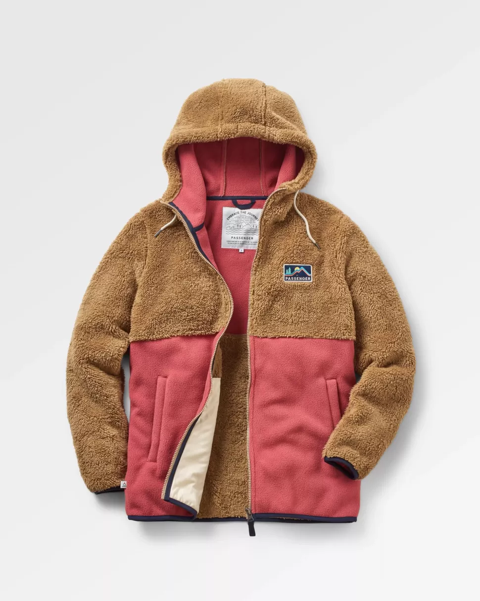 Flash Sale Passenger Nestling Recycled Sherpa Hooded Fleece Biscuit