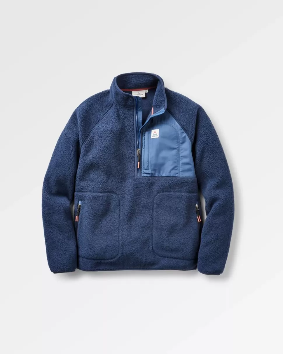 Shop Floris van Bommel Offgrid 2.0 Recycled Sherpa Fleece Rich Navy