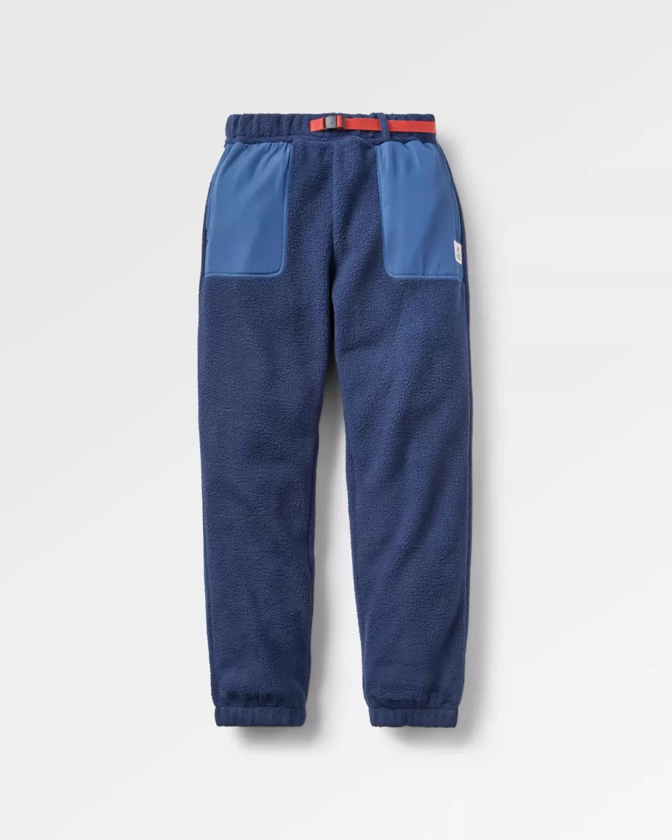 Store Floris van Bommel Offgrid Recycled Sherpa Fleece Jogger Rich Navy