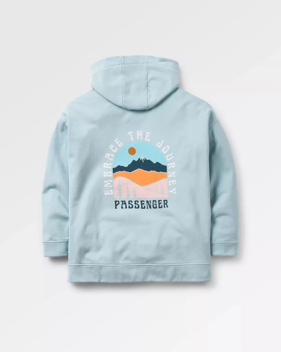 Online Passenger Outlook Recycled Cotton Hoodie Blue Fog