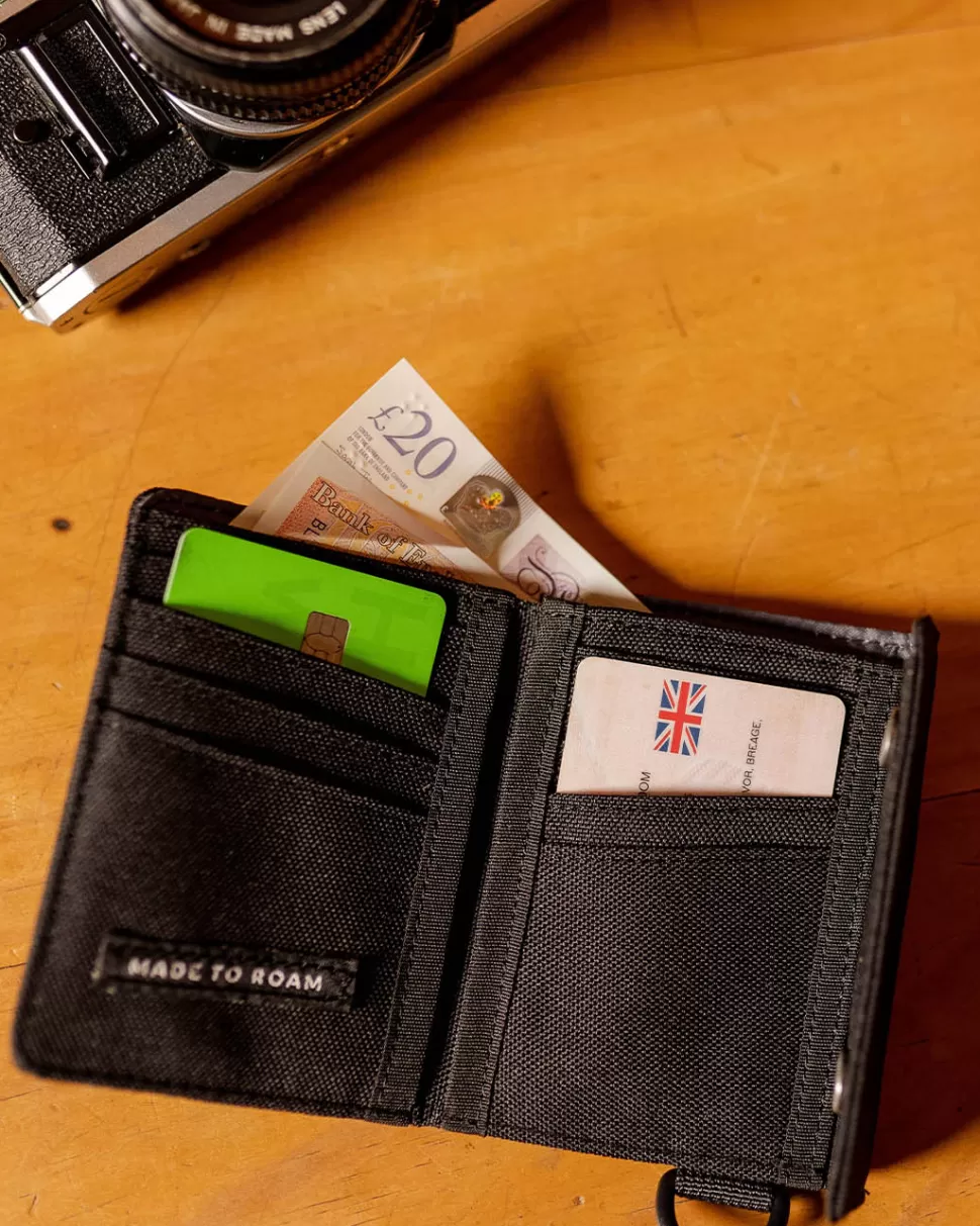 Flash Sale Floris van Bommel Pocket Recycled Wallet Black