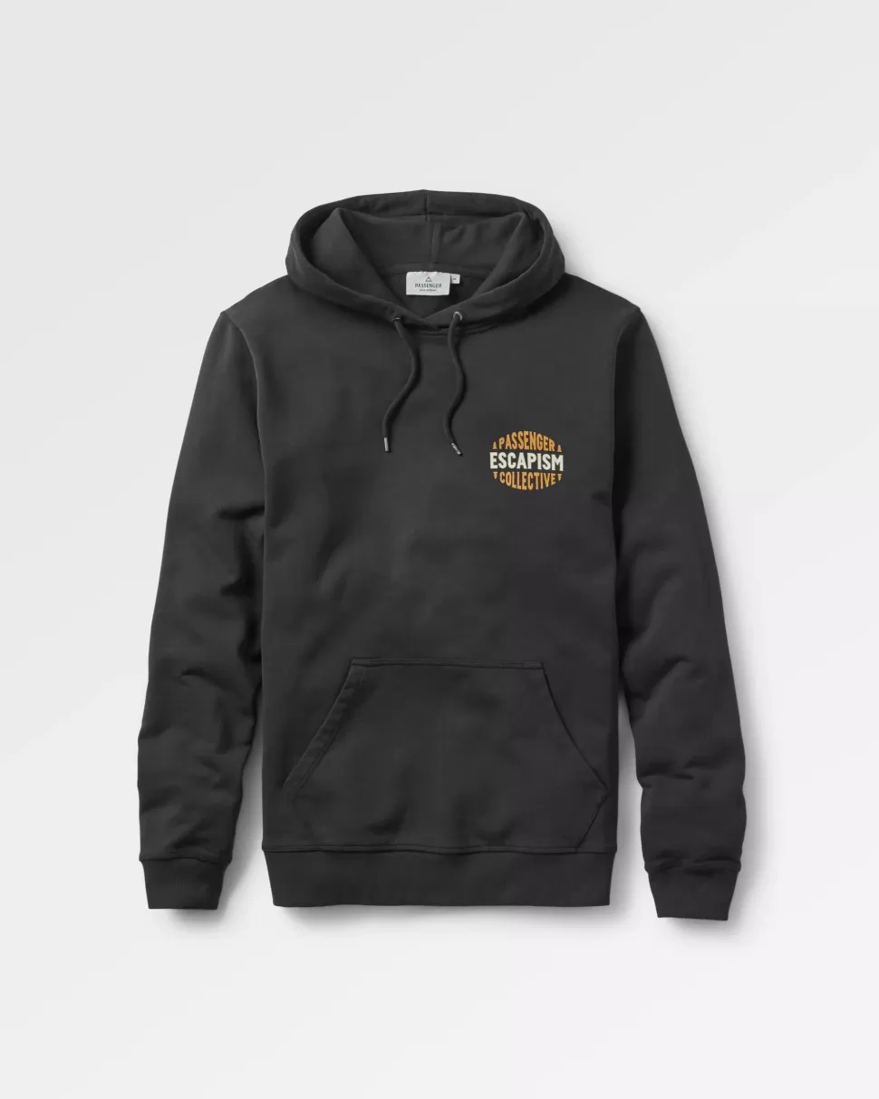 Outlet Passenger Reconnect Recycled Cotton Hoodie Black