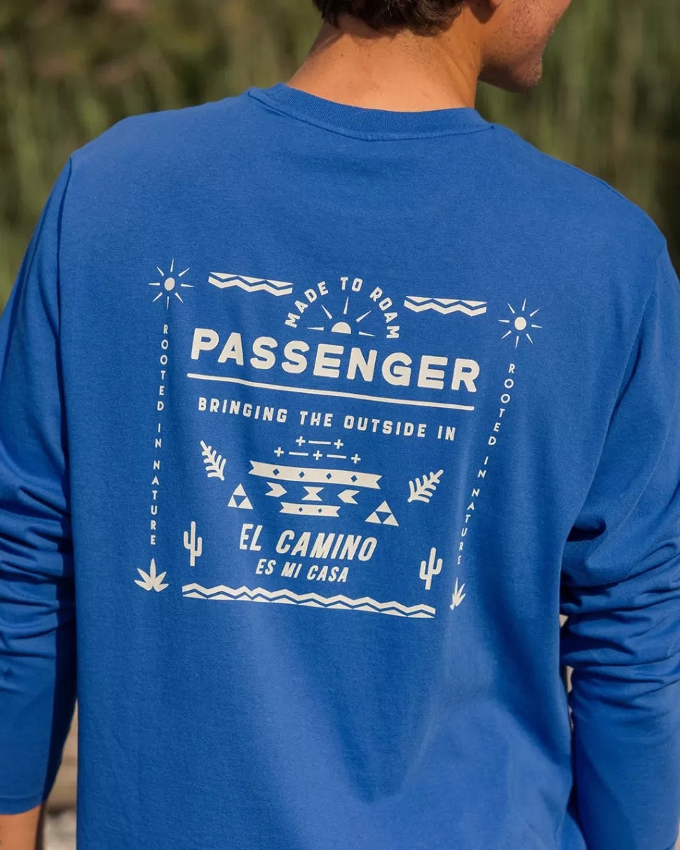 Fashion Passenger Roam Free Recycled Cotton LS T-Shirt True Blue