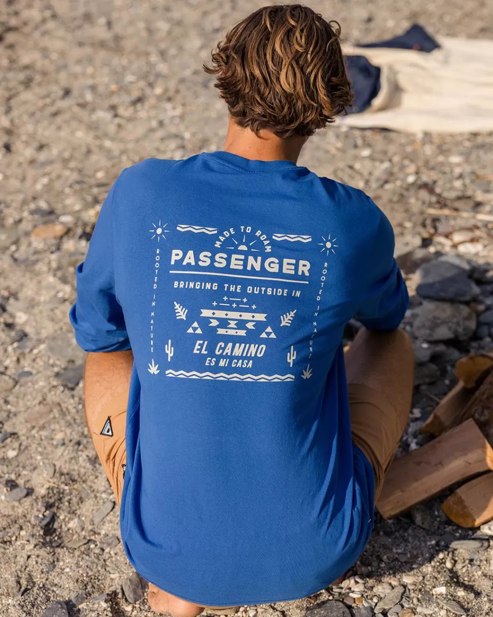 Fashion Passenger Roam Free Recycled Cotton LS T-Shirt True Blue