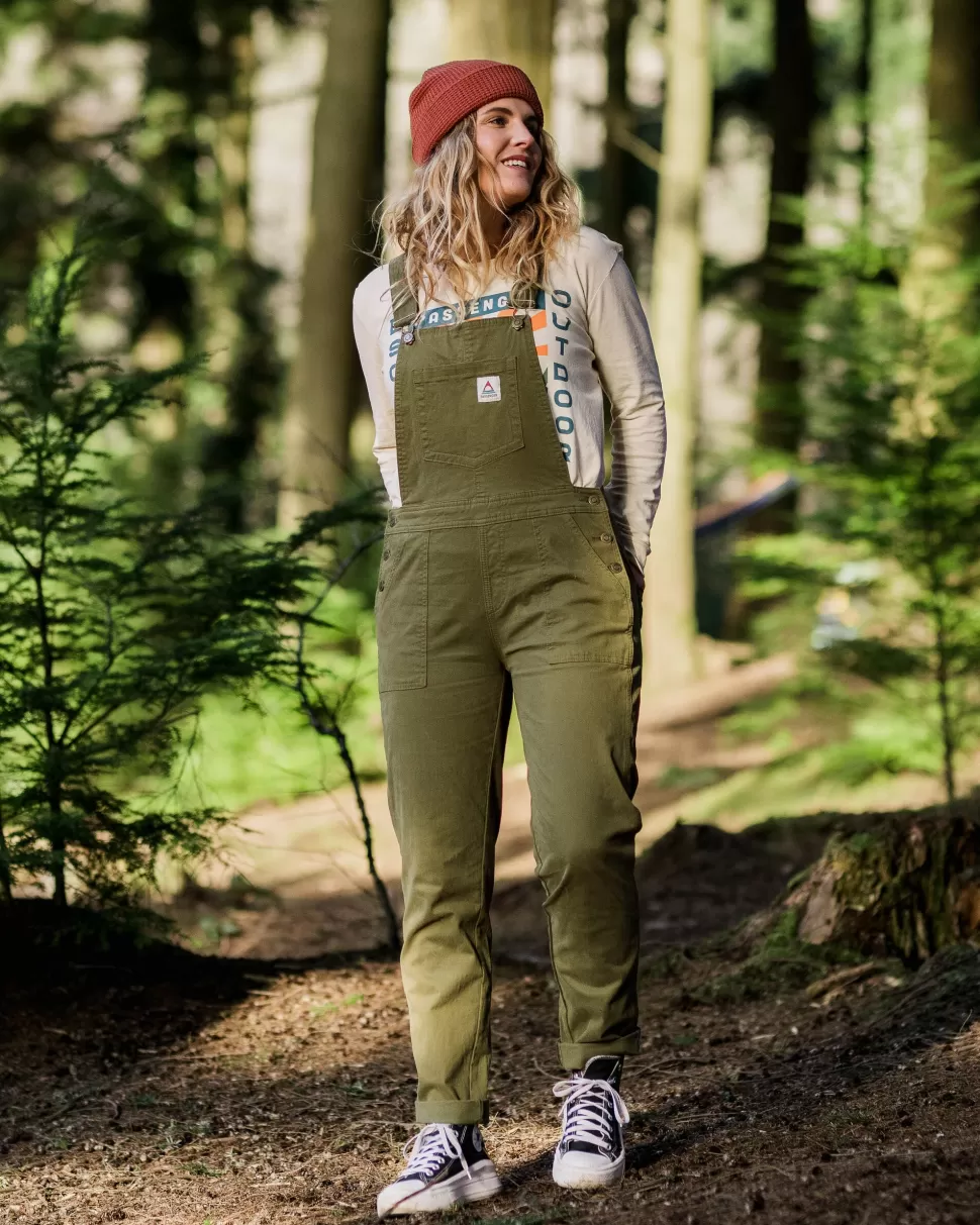 Hot Passenger Roamist Organic Cotton Dungarees Khaki