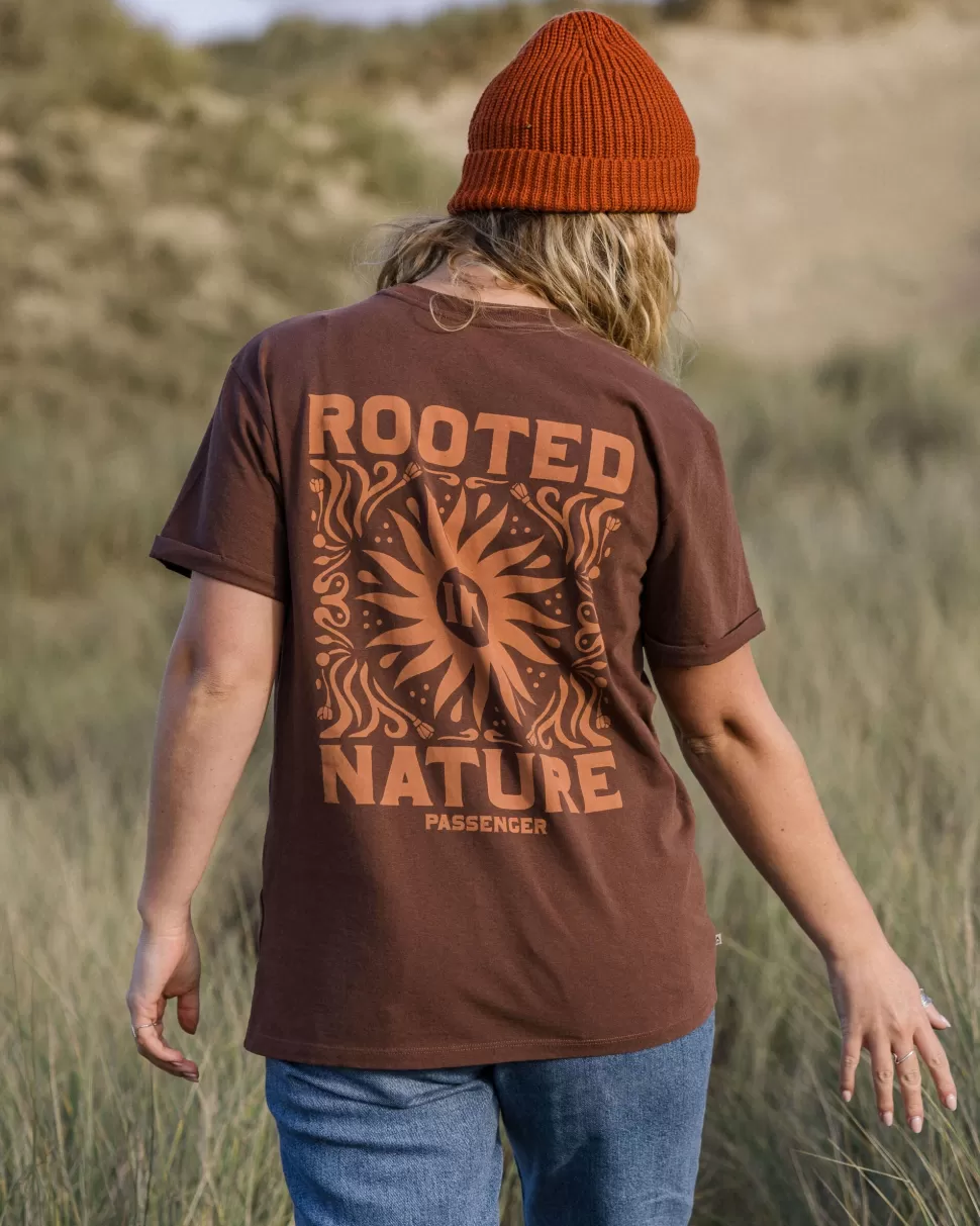 Sale Passenger Rooted In Nature Recycled Cotton T-Shirt Chestnut