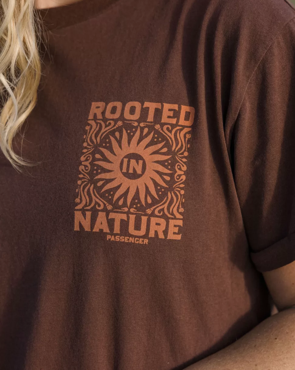 Sale Passenger Rooted In Nature Recycled Cotton T-Shirt Chestnut