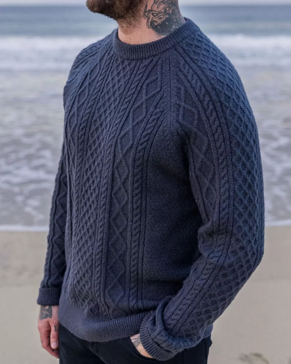 Flash Sale Passenger Sandbar Cable Knitted Jumper Charcoal