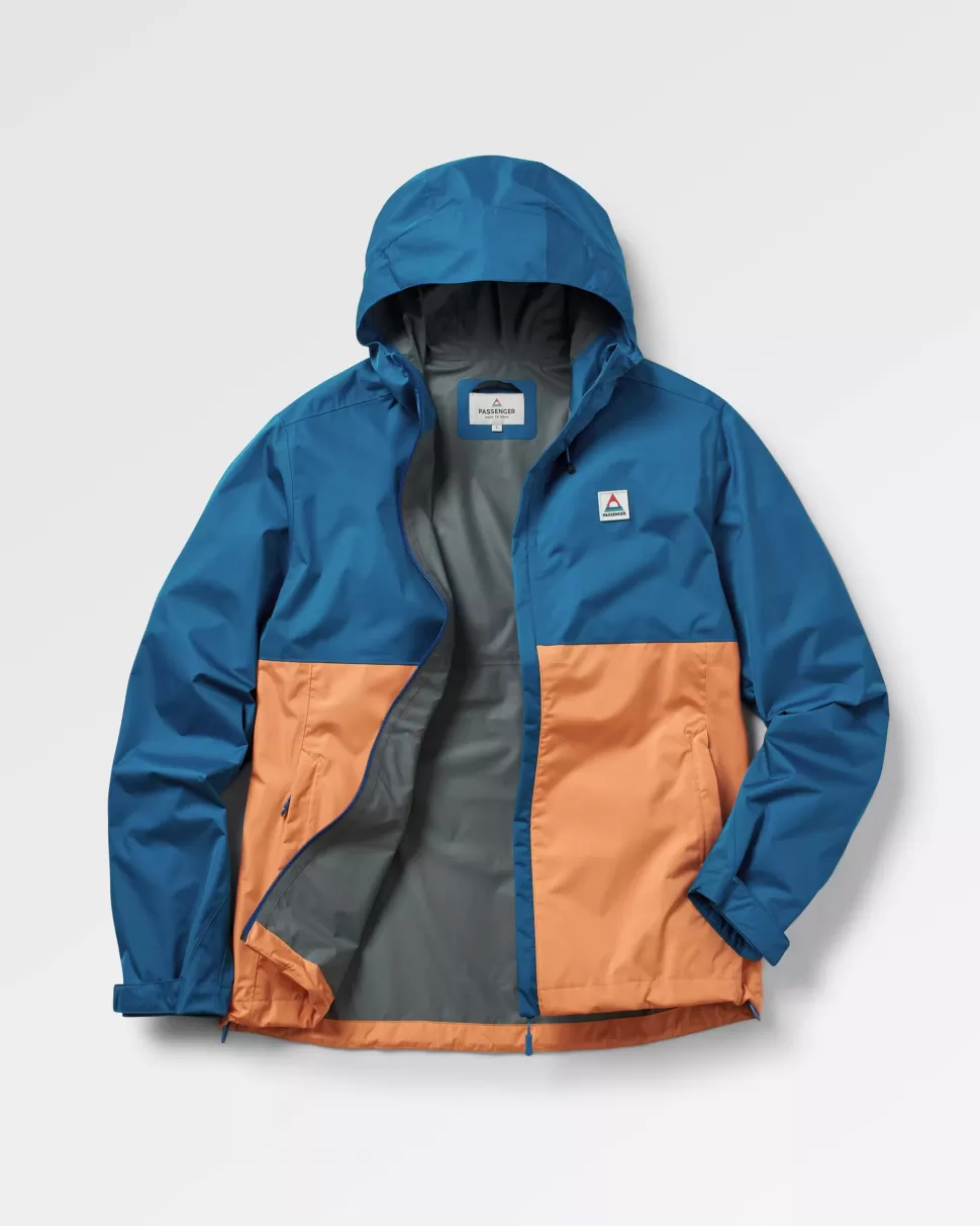 Best Floris van Bommel Season Water Resistant Recycled Jacket Corsair Blue/ Apricot