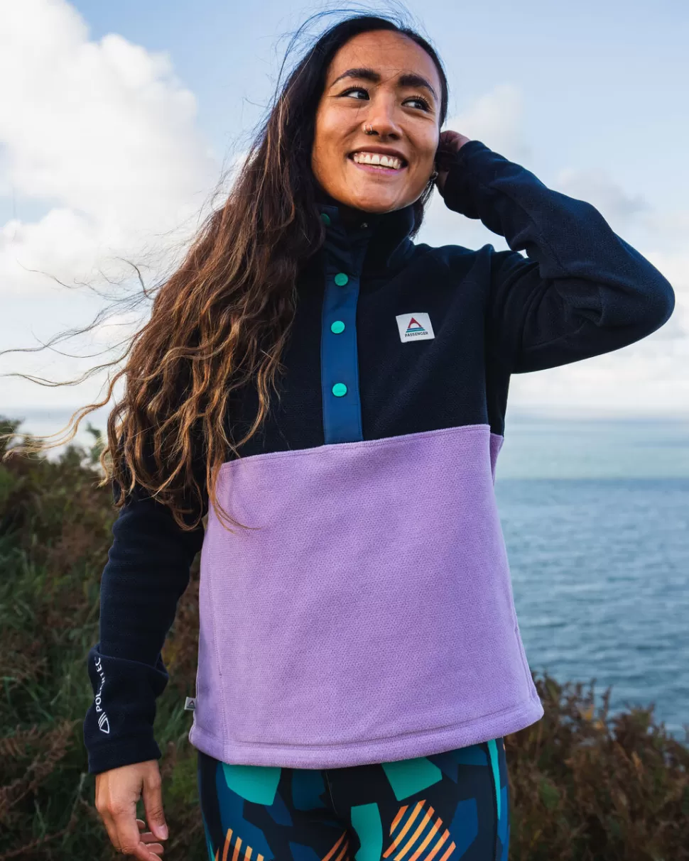 Fashion Passenger Snowdrop Pullover Recycled Polartec® Fleece Lilac/ Deep Navy