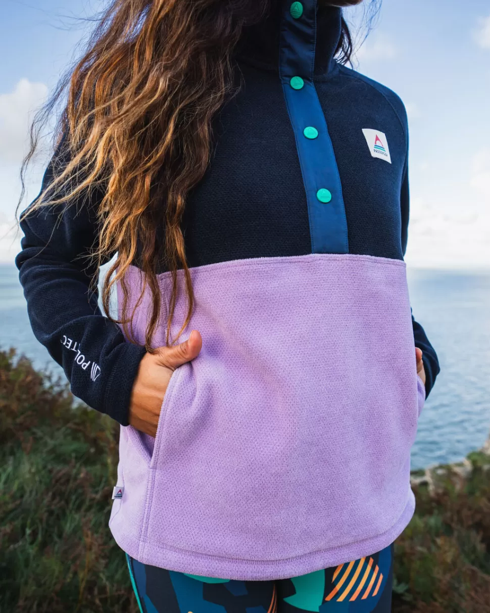 Fashion Passenger Snowdrop Pullover Recycled Polartec® Fleece Lilac/ Deep Navy